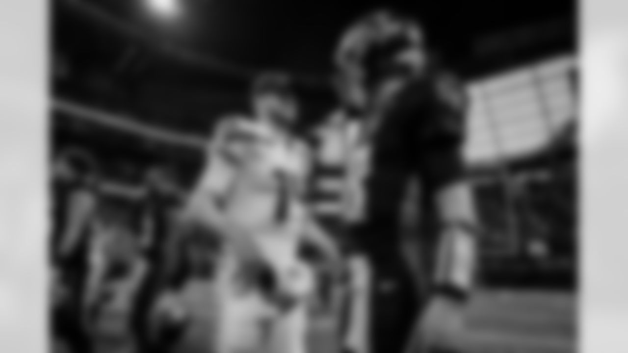 Atlanta Falcons quarterback Kirk Cousins #18 after the Week 14 Game against the Seattle Seahawks at Mercedes-Benz Stadium in Atlanta, Georgia on Sunday, December 7, 2025. (Photo by Taylor McLaughlin/Atlanta Falcons)