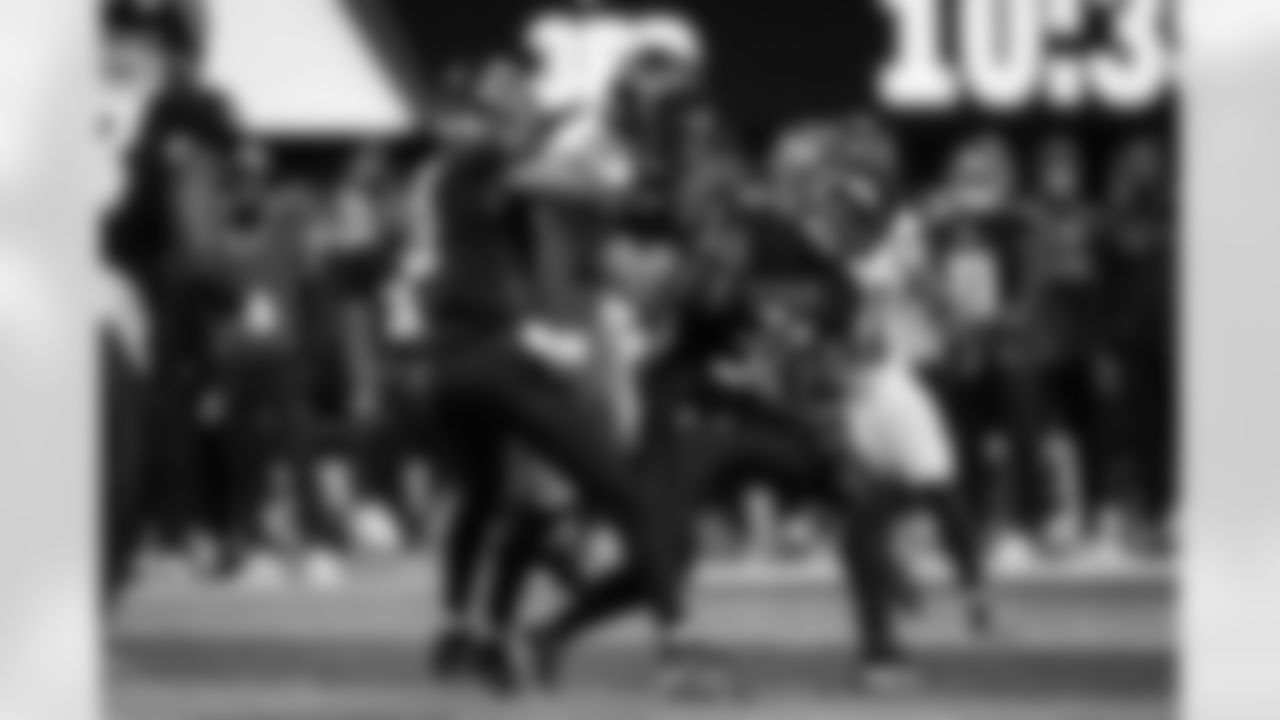 Atlanta Falcons outside linebacker Divine Deablo #0 makes a tackle during the Week 14 Game against the Seattle Seahawks at Mercedes-Benz Stadium in Atlanta, Georgia on Sunday, December 7, 2025. (Photo by Taylor McLaughlin/Atlanta Falcons)