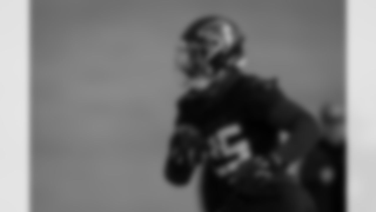 Atlanta Falcons running back Tyler Allgeier #25 during practice at Atlanta Falcons Training Facility in Flowery Branch, Georgia, on Wednesday, December 17, 2025. (Photo by Jay Bendlin/Atlanta Falcons)