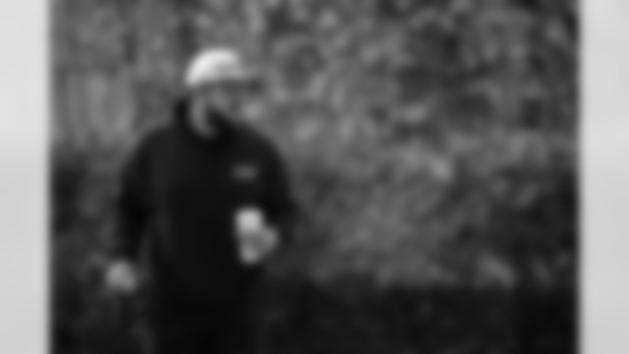 Atlanta Falcons long snapper Liam McCullough #49 arrives before the Week 11 Game against the Carolina Panthers at Mercedes-Benz Stadium in Atlanta, Georgia on Sunday, November 16, 2025. (Photo by Jay Bendlin/Atlanta Falcons)