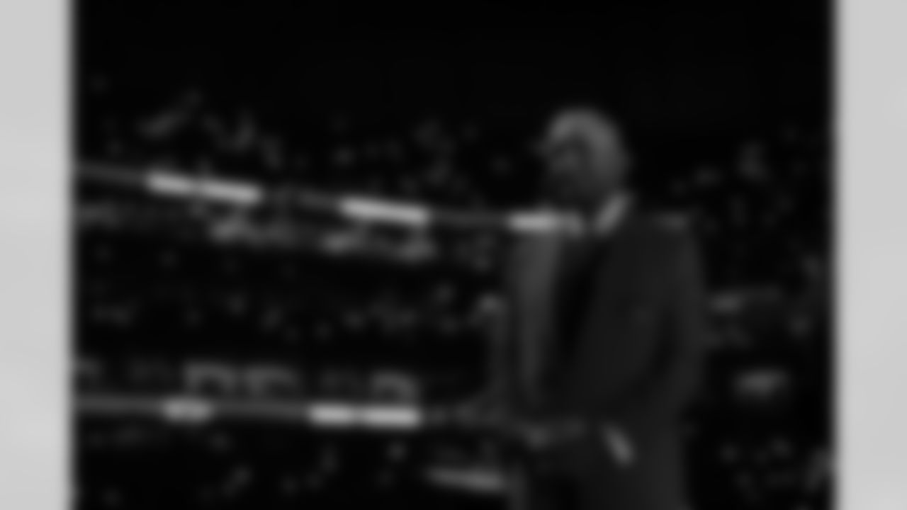 Atlanta Falcons owner Arthur Blank is inducted into the Atlanta Falcons Ring of Honor during the Week 3 Game against the Kansas City Chiefs at Mercedes-Benz Stadium in Atlanta, Georgia on Sunday, September 22, 2024. (Photo by Jay Bendlin/Atlanta Falcons)