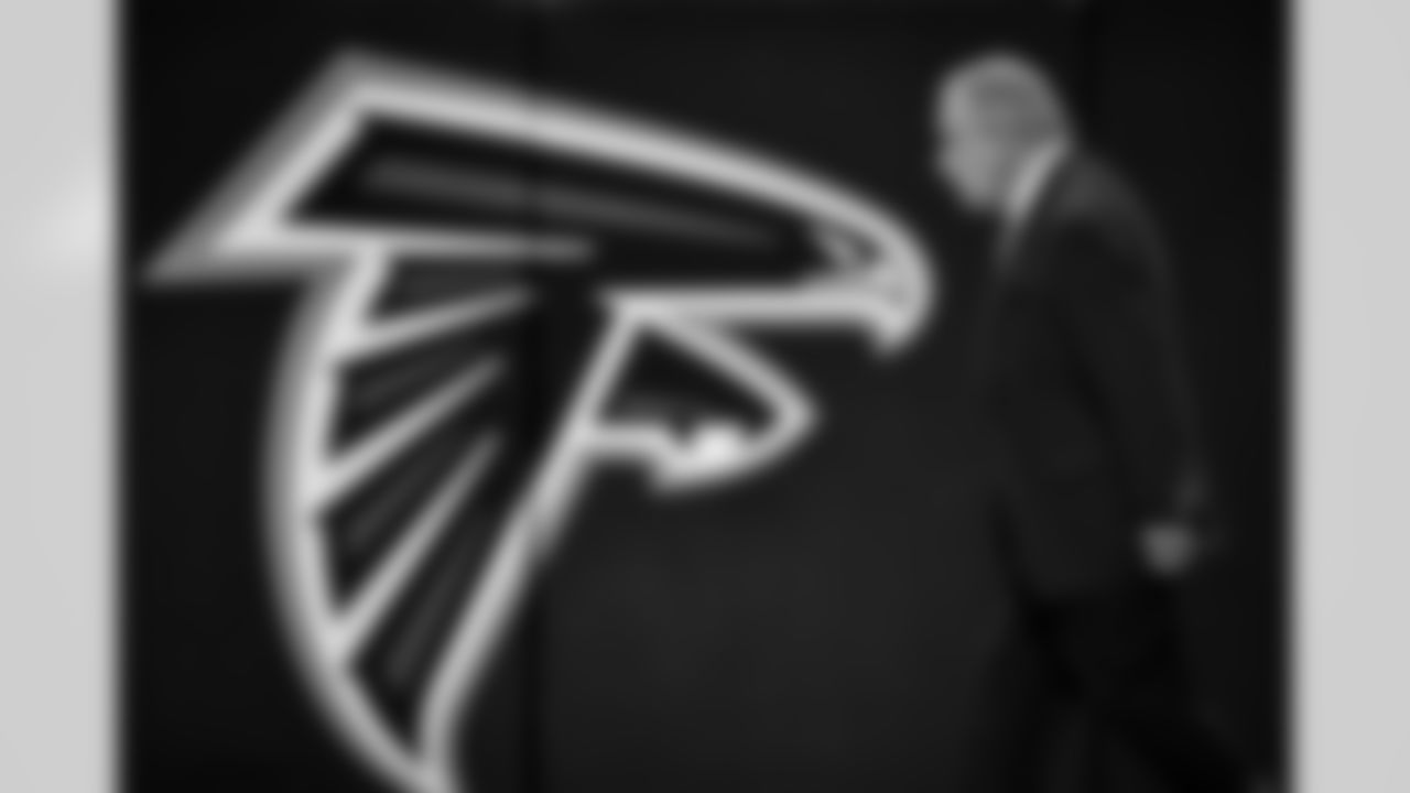 Atlanta Falcons owner Arthur Blank walks on the sideline during a game against the New England Patriots at Mercedes-Benz Stadium in Atlanta, Georgia on Thursday, November 18, 2021. (Photo by Kyle Hess/Atlanta Falcons)