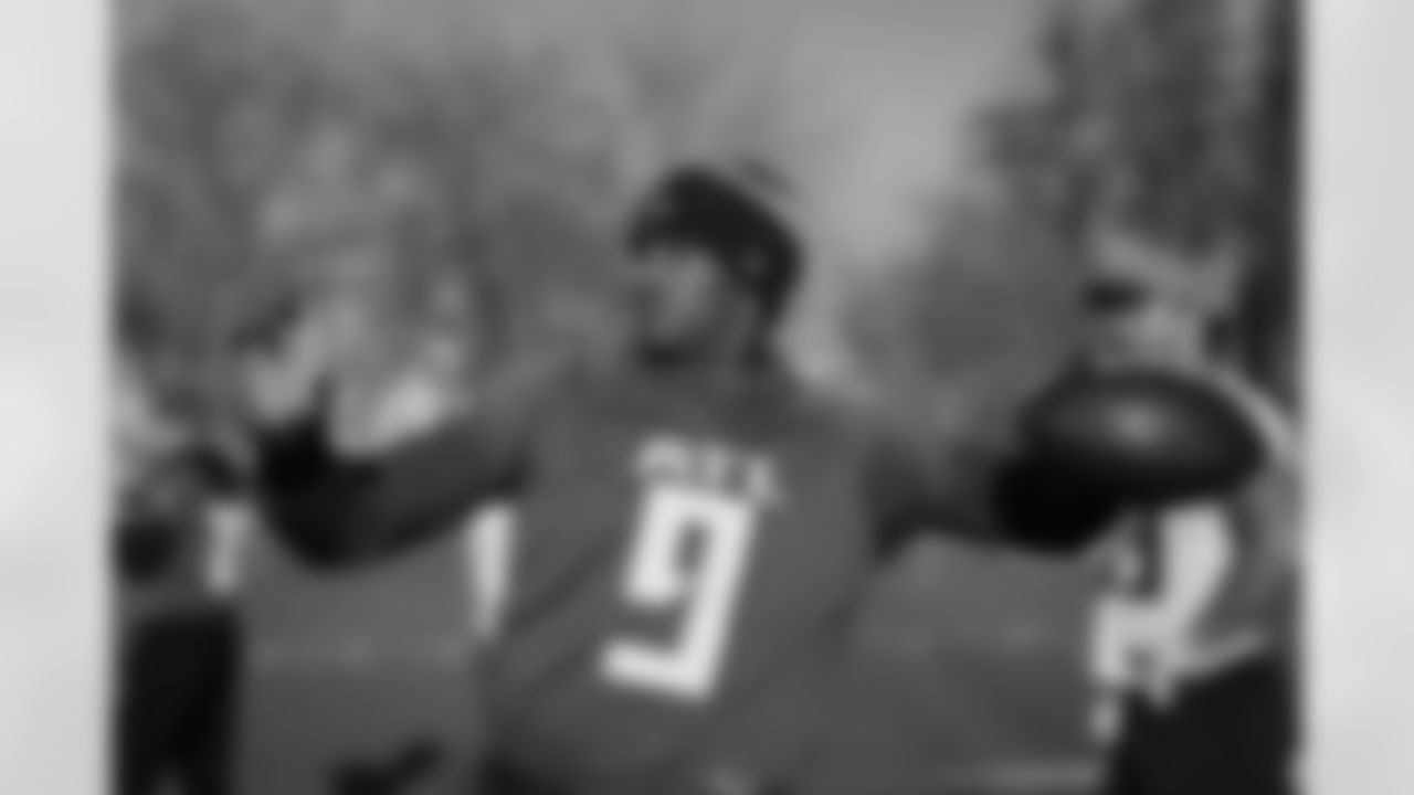 Atlanta Falcons quarterback Michael Penix Jr. #9 during practice at the FC Union Berlin Training Facility in Berlin, Germany on Friday, November 7, 2025. (Photo by Brandon Magnus/Atlanta Falcons)