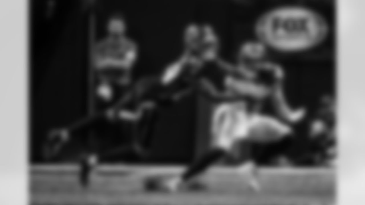 Atlanta Falcons cornerback A.J. Terrell #24 breaks up a pass during the Week 1 Game against the Tampa Bay Buccaneers at Mercedes-Benz Stadium in Atlanta, Georgia on Sunday, September 7, 2025. (Photo by Joshua Lavallee/Atlanta Falcons)