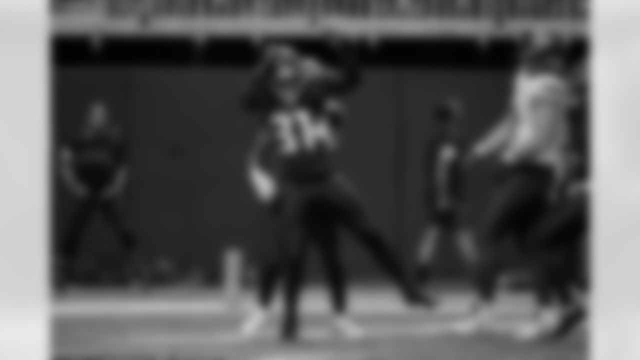 Atlanta Falcons safety Xavier Watts #31 intercepted the ball during the Week 4 Game against the Washington Commanders at Mercedes-Benz Stadium in Atlanta, Georgia on Sunday, September 28, 2025. (Photo by Taylor McLaughlin/Atlanta Falcons)