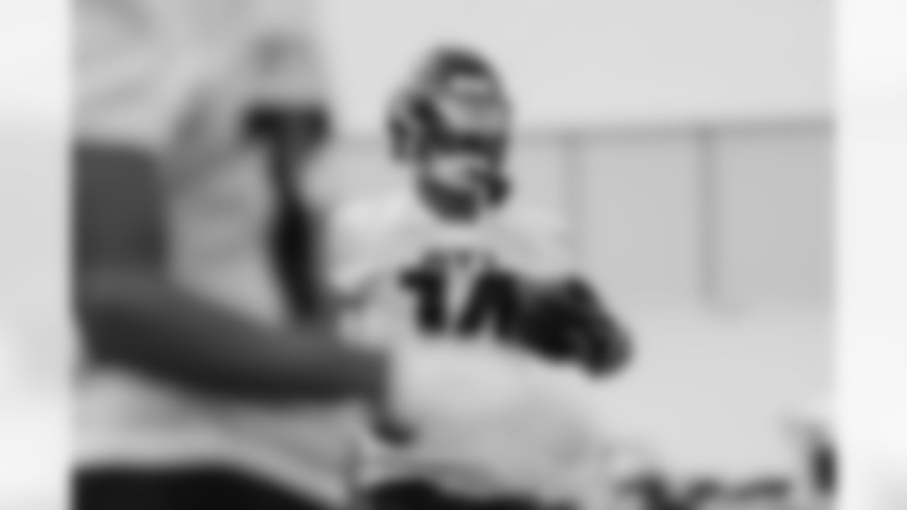 Atlanta Falcons wide receiver Jamal Agnew #14 during practice at Atlanta Falcons Training Facility in Flowery Branch, Georgia, on Wednesday, November 19, 2025. (Photo by Jay Bendlin/Atlanta Falcons)