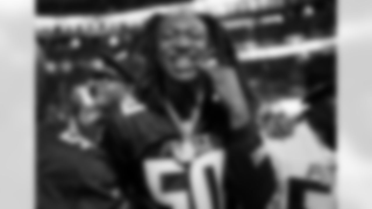 Quavo prior to the Week 12 Game against the New Orleans Saints at Mercedes-Benz Stadium in Atlanta, Georgia on Sunday, November 26, 2023. (Photo by Matthew Grimes/Atlanta Falcons)