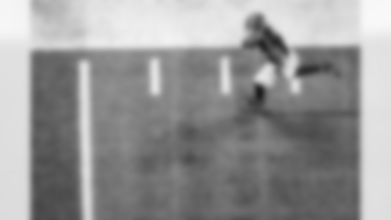 Atlanta Falcons running back Bijan Robinson #7 scores a touchdown during the Week 6 Game against the Buffalo Bills at Mercedes-Benz Stadium in Atlanta, Georgia on Monday, October 13, 2025. (Photo by Kevin Liles/Atlanta Falcons)