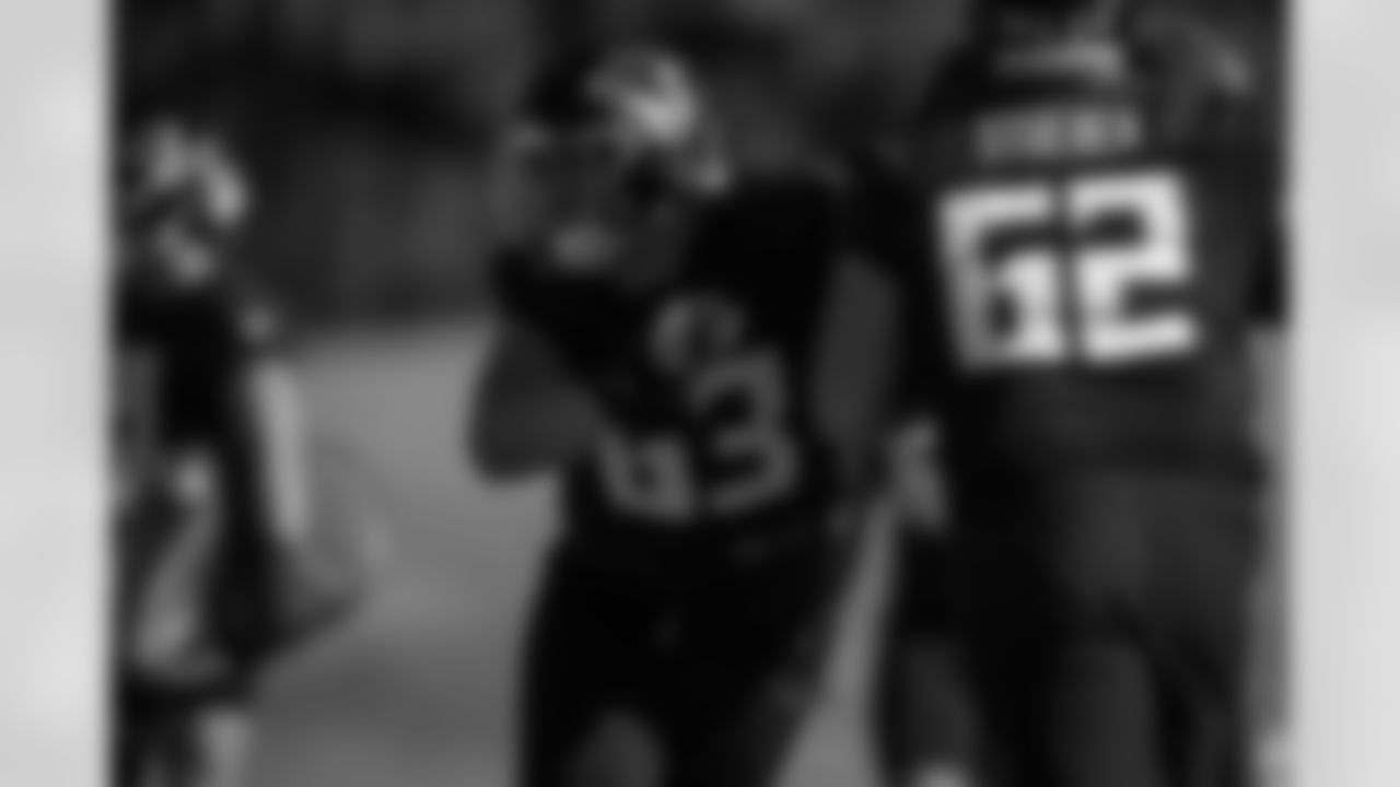 Atlanta Falcons guard Chris Lindstrom #63 during practice at Atlanta Falcons Training Facility in Flowery Branch, Georgia, on Thursday, January 1, 2026. (Photo by Taylor McLaughlin/Atlanta Falcons)