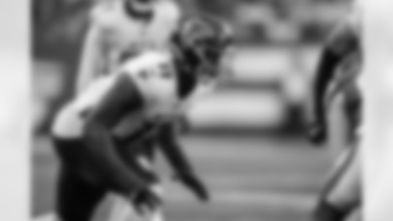 Atlanta Falcons edge rusher Jalon Walker #11 lines up during the first quarter of the Week 13 Game against the New York Jets at Metlife Stadium in East Rutherford, New Jersey on Sunday, November 30, 2025. (Photo by Taylor McLaughlin/Atlanta Falcons)