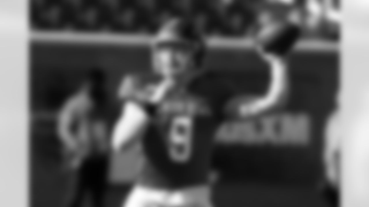 National Team quarterback Cole Payton (9), of North Dakota State, runs through drills during practice for the Senior Bowl NCAA college football game Wednesday, Jan. 28, 2026, in Mobile, Ala. (AP Photo/Butch Dill)