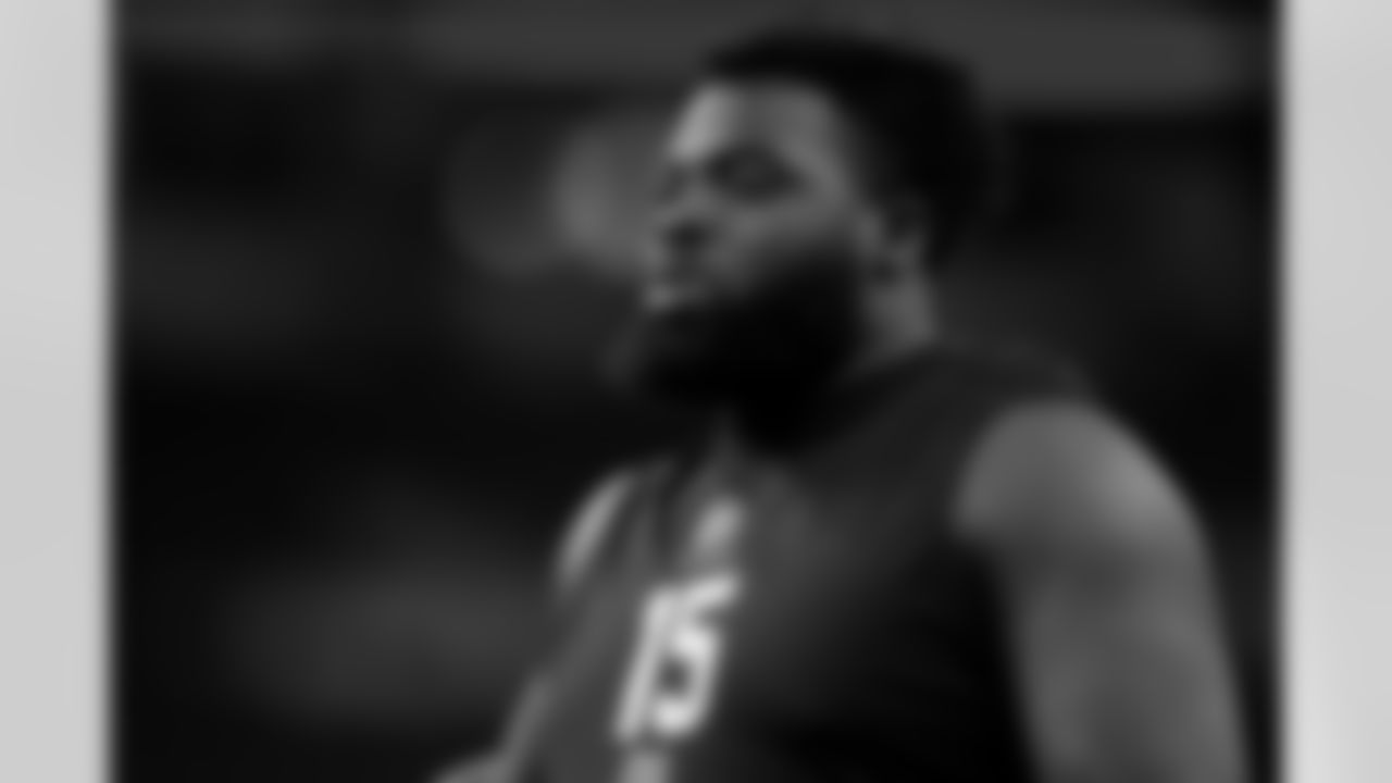 Texas Tech defensive lineman Lee Hunter (15) participates during the 2026 NFL Scouting Combine on Thursday, February 26, 2026 in Indianapolis, Indiana. (Cooper Neill/NFL)