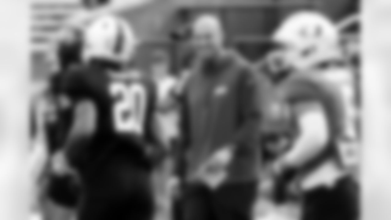 National team head coach Mike Kafka of the New York Giants during practice for the Senior Bowl NCAA college football game, Thursday, Jan. 30, 2025, in Mobile, Ala. (AP Photo/Butch Dill)