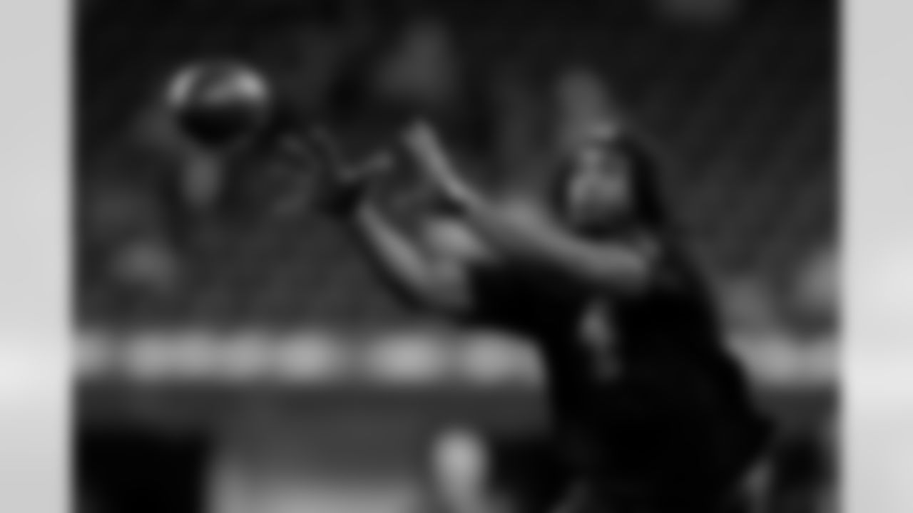 Indiana defensive back Louis Moore (41) participates in a drill during the 2026 NFL Scouting Combine on Friday, February 27, 2026 in Indianapolis, Indiana. (Lauren Leigh Bacho/NFL)