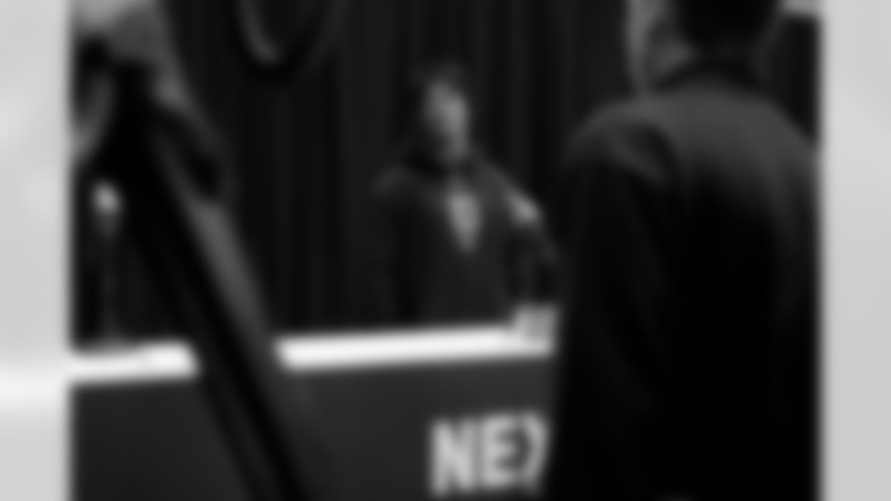 Toledo defensive back Andre Fuller (10) speaks during a press conference at the 2026 NFL Scouting Combine on Thursday, February 26, 2026 in Indianapolis, Indiana. (Lauren Leigh Bacho/NFL)