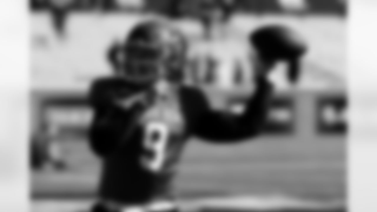 National Team quarterback Cole Payton (9), of North Dakota State throws a pass during practice for the Senior Bowl NCAA college football game Tuesday, Jan. 27, 2026, in Mobile, Ala. (AP Photo/Butch Dill)