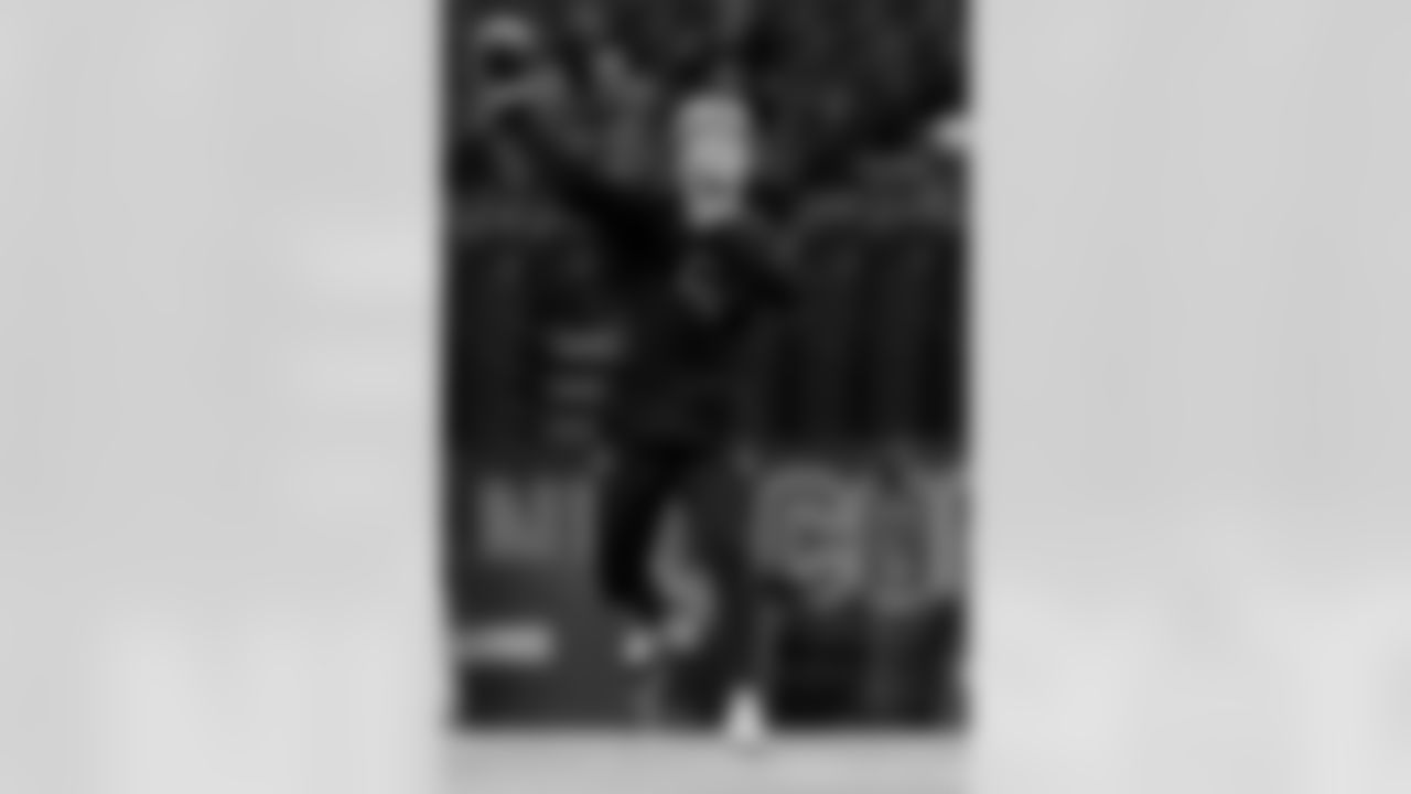 Mississippi quarterback Jaxson Dart participates in a drill at the NFL football scouting combine in Indianapolis, Saturday, March 1, 2025. (Brooke Sutton via AP)