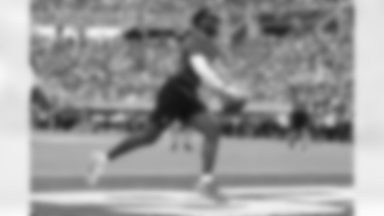 NFC wide receiver Malik Nabers (1) of the New York Giants runs up field during the NFL Pro Bowl football game, Sunday, Feb. 2, 2025, in Orlando, Fla. (Perry Knotts via AP)