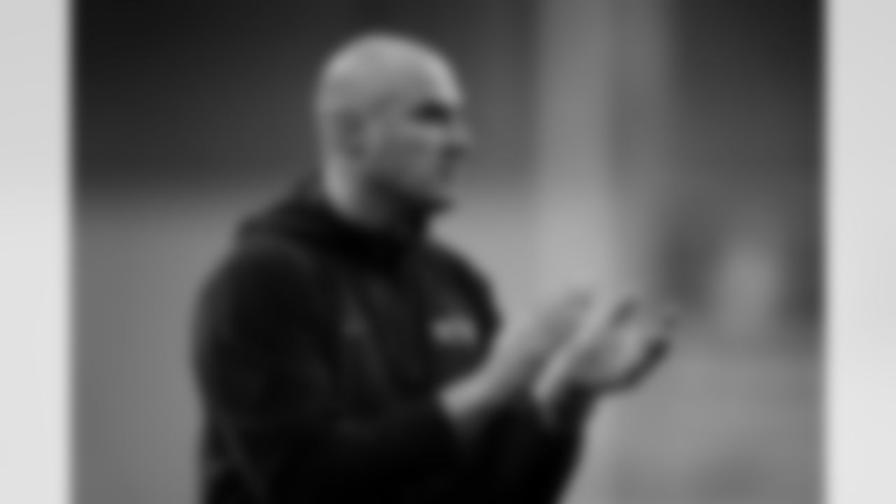 West head coach Mike Kafka, of the New York Giants, during the second half of the East West Shrine Bowl NCAA college football game in Frisco, Texas, Thursday, Feb. 1, 2024. (AP Photo/Julio Cortez)