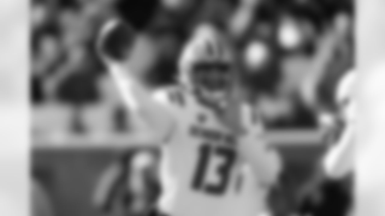 American Team quarterback Garrett Nussmeier, of LSU, looks to throw a pass during the first half of the Senior Bowl NCAA college football game Saturday, Jan. 31, 2026, in Mobile, Ala. (AP Photo/Butch Dill)