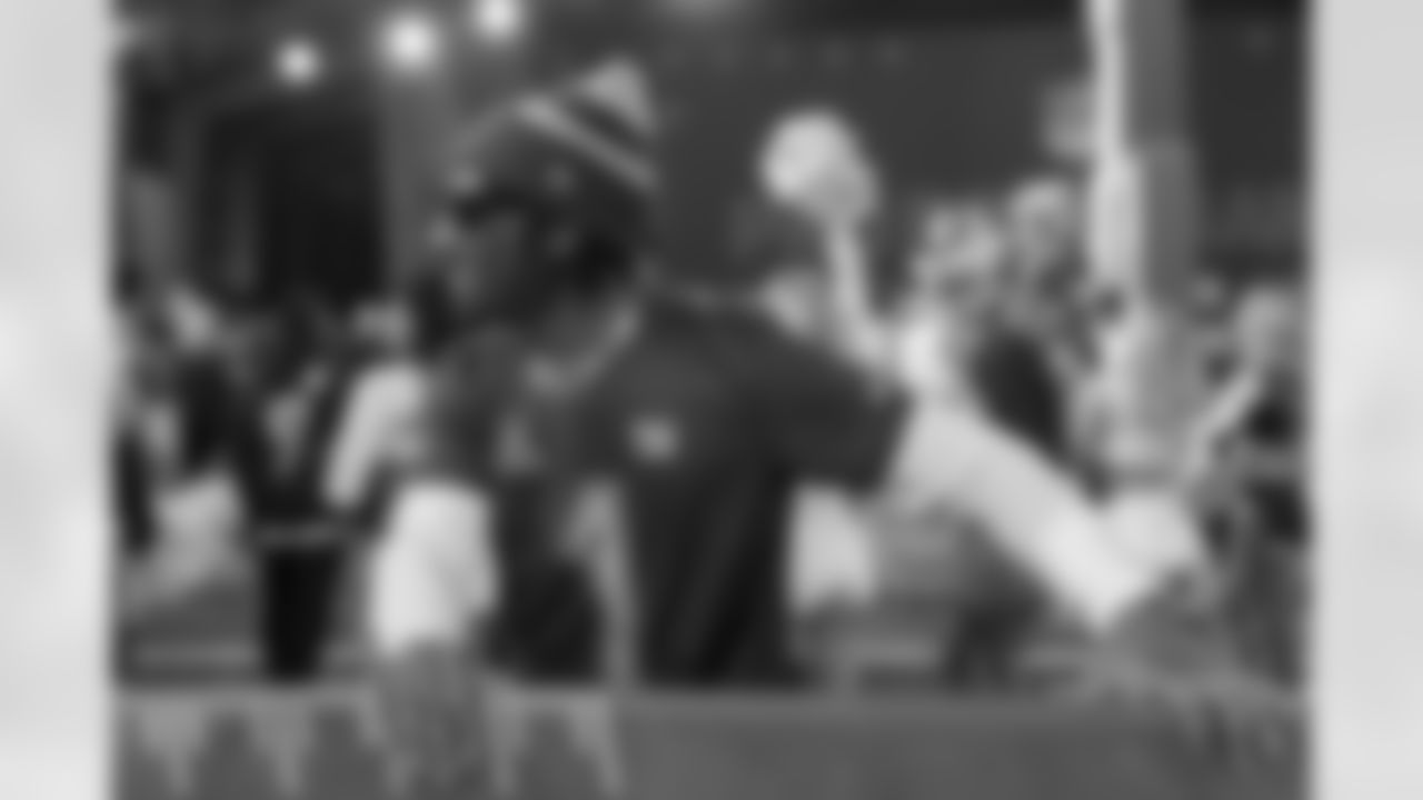 New York Giants wide receiver Malik Nabers (1) looks on during the 2025 Pro Bowl Skills Showdown on Thursday, January 30, 2025 in Orlando, Florida. (Ben Liebenberg via AP)