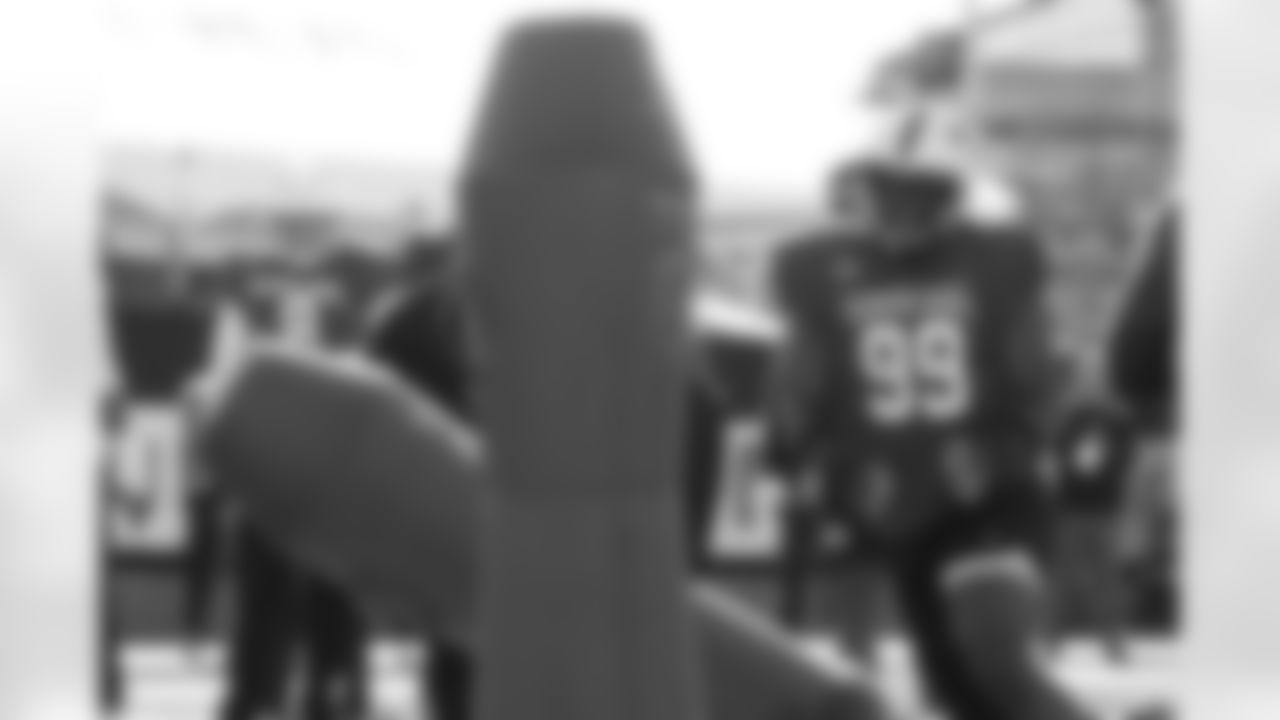 National Team defensive tackle Jeffrey M'ba (99), of SMU, runs through drills during practice for the Senior Bowl NCAA college football game Tuesday, Jan. 27, 2026, in Mobile, Ala. (AP Photo/Butch Dill)