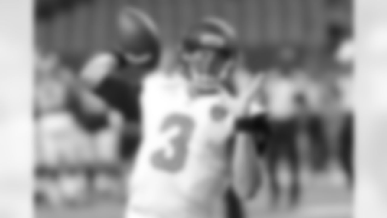 Jacksonville Jaguars Mike Kafka works before the first half of a preseason NFL football game against the Atlanta Falcons, Thursday, Aug. 29, 2013, in Atlanta. (AP Photo/Dave Martin)