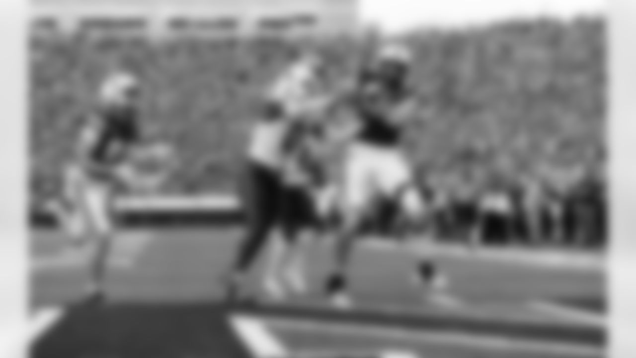 Nebraska's Thomas Fidone II, right, scores a touchdown against Louisiana Tech's Myles Heard during the second half of an NCAA college football game, Saturday, Sept. 23, 2023, in Lincoln, Neb. (AP Photo/Rebecca S. Gratz)