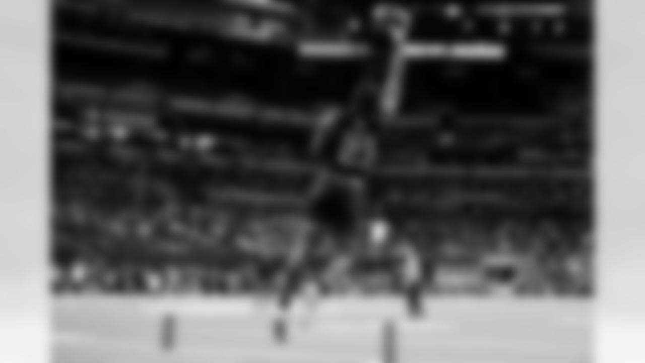 SMU wide receiver Jordan Hudson (23)participates in a drill during the 2026 NFL Scouting Combine on Saturday, February 28, 2026 in Indianapolis, Indiana. (Lauren Leigh Bacho/NFL)