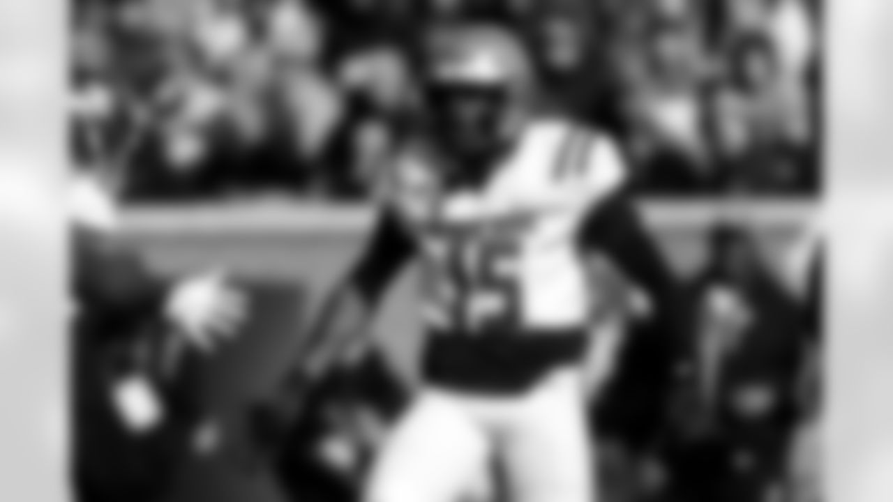 American Team defensive end Quintayvious Hutchins (15), of Boston College during the first half of the Senior Bowl NCAA college football game Saturday, Jan. 31, 2026, in Mobile, Ala. (AP Photo/Butch Dill)