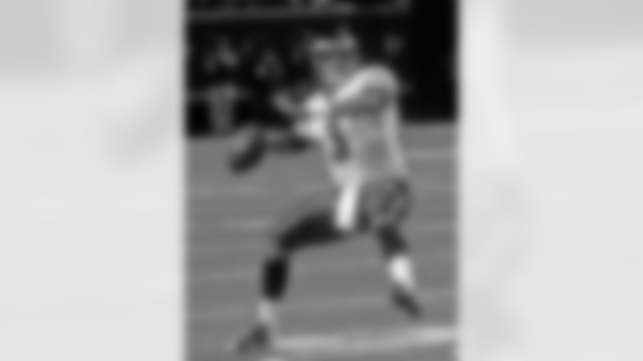 Philadelphia Eagles quarterback Mike Kafka (3) tries a last second pass in the second half of an NFL football game at the Georgia Dome against the Atlanta Falcons in Atlanta on Sunday, Sept. 18, 2011.  Atlanta won 35-31. (AP Photo/John Amis)