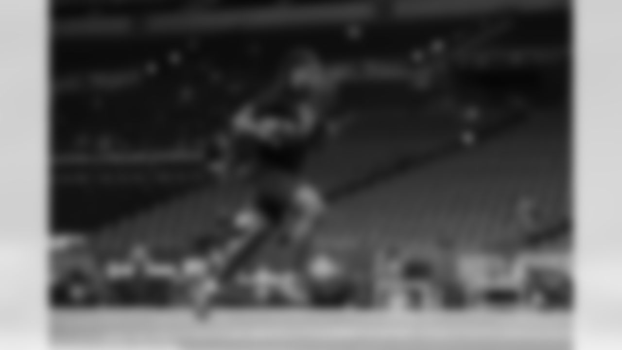 Southern California defensive back Bishop Fitzgerald (35) participates in a drill during the 2026 NFL Scouting Combine on Friday, February 27, 2026 in Indianapolis, Indiana. (Cooper Neill/NFL)