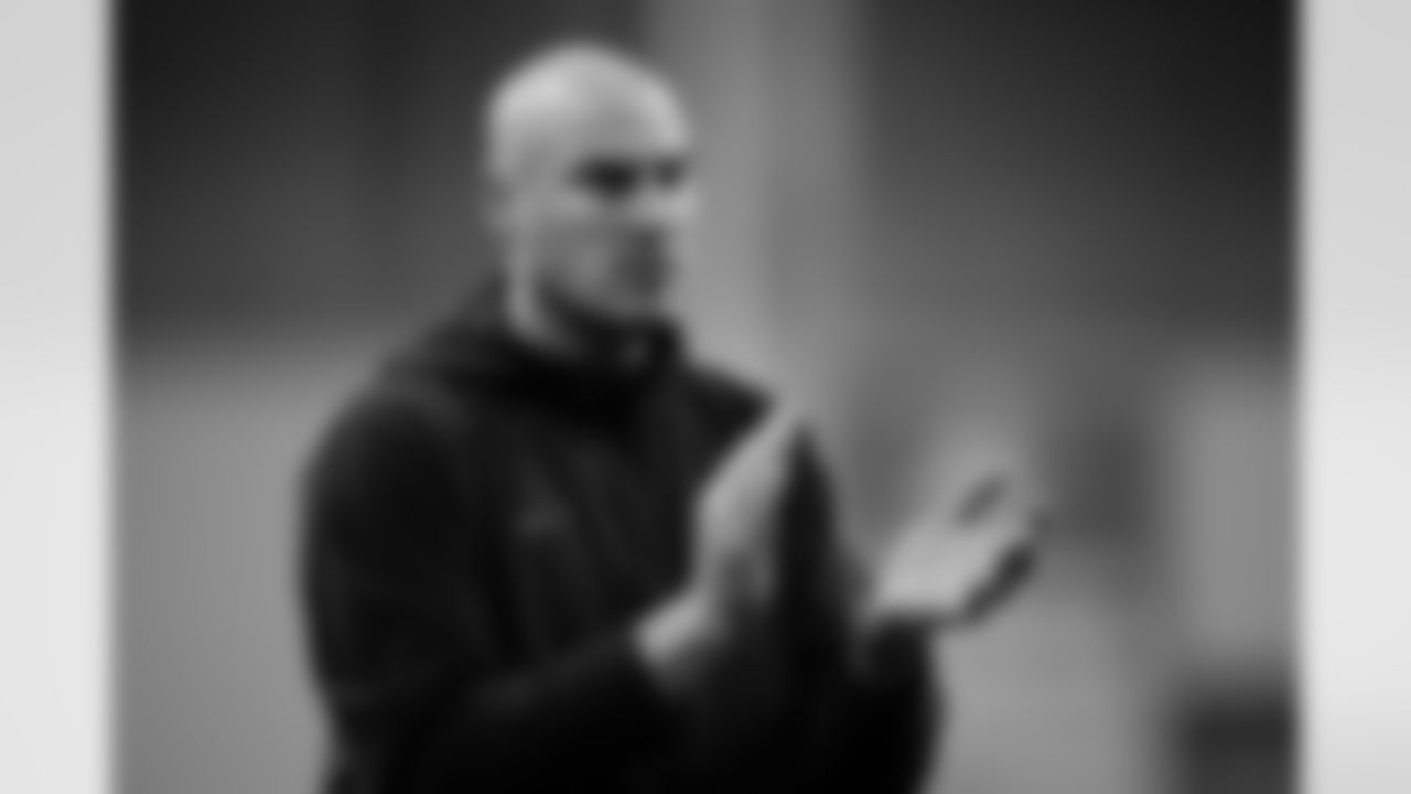 West head coach Mike Kafka, of the New York Giants, participates in the East West Shrine Bowl NCAA college football game in Frisco, Texas, Thursday, Feb. 1, 2024. (AP Photo/Julio Cortez)