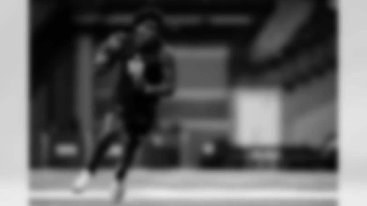 Southern California defensive lineman Anthony Lucas (50) participates in a drill during the 2026 NFL Scouting Combine on Thursday, February 26, 2026 in Indianapolis, Indiana. (Cooper Neill/NFL)