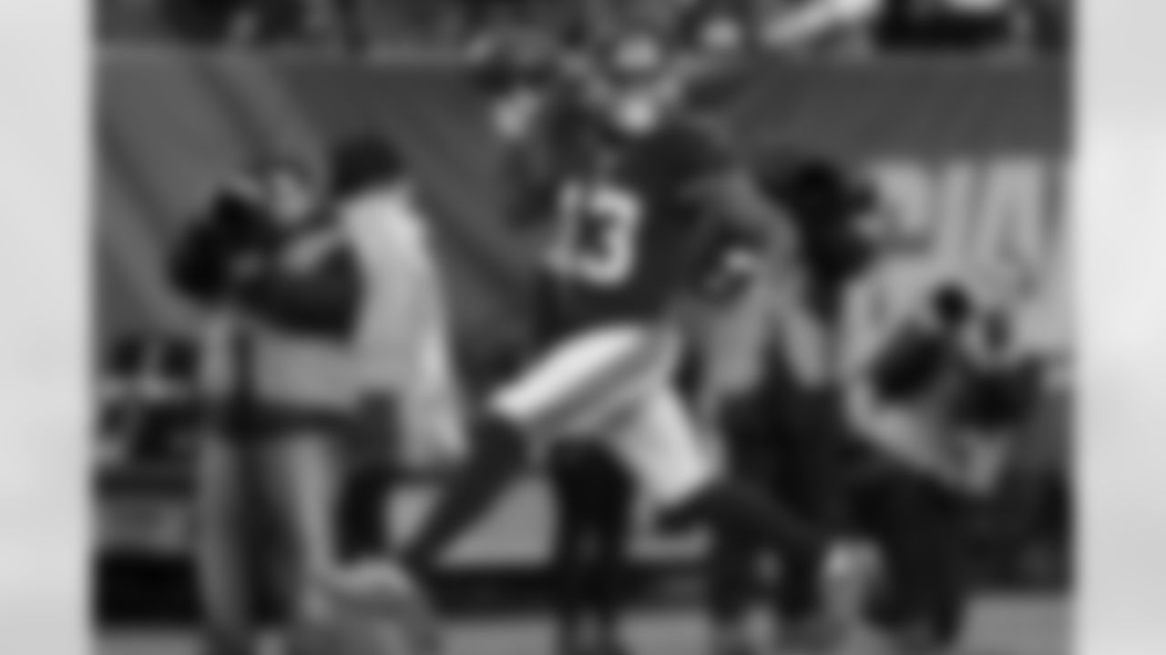 New York Giants wide receiver Odell Beckham (13) during an NFL regular season game against the Detroit Lions on Sunday, Dec. 18, 2016 in East Rutherford, N.J. The Giants won, 17-6. (Ric Tapia via AP)