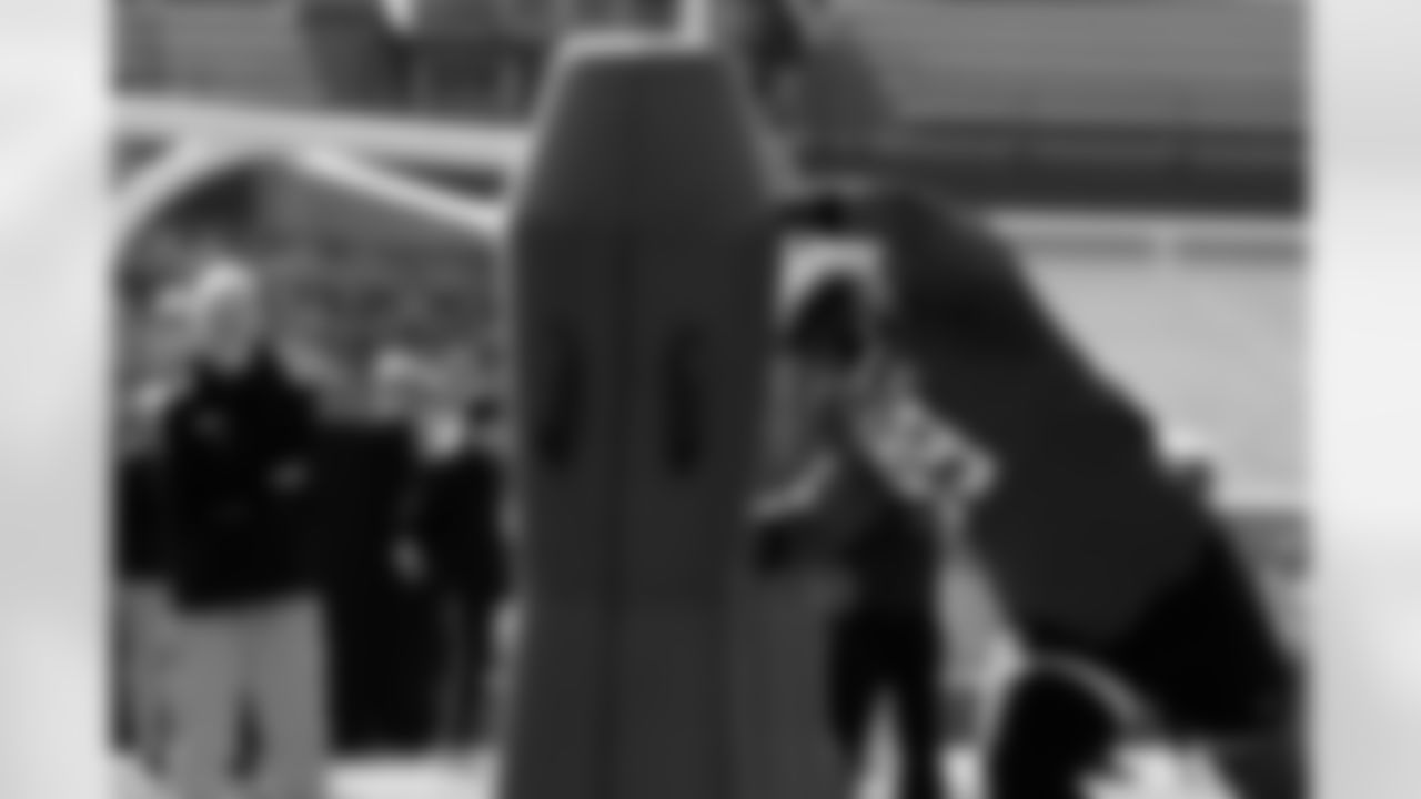 National Team defensive tackle Jeffrey M'ba (99), of SMU, runs through drills during practice for the Senior Bowl NCAA college football game Tuesday, Jan. 27, 2026, in Mobile, Ala. (AP Photo/Butch Dill)