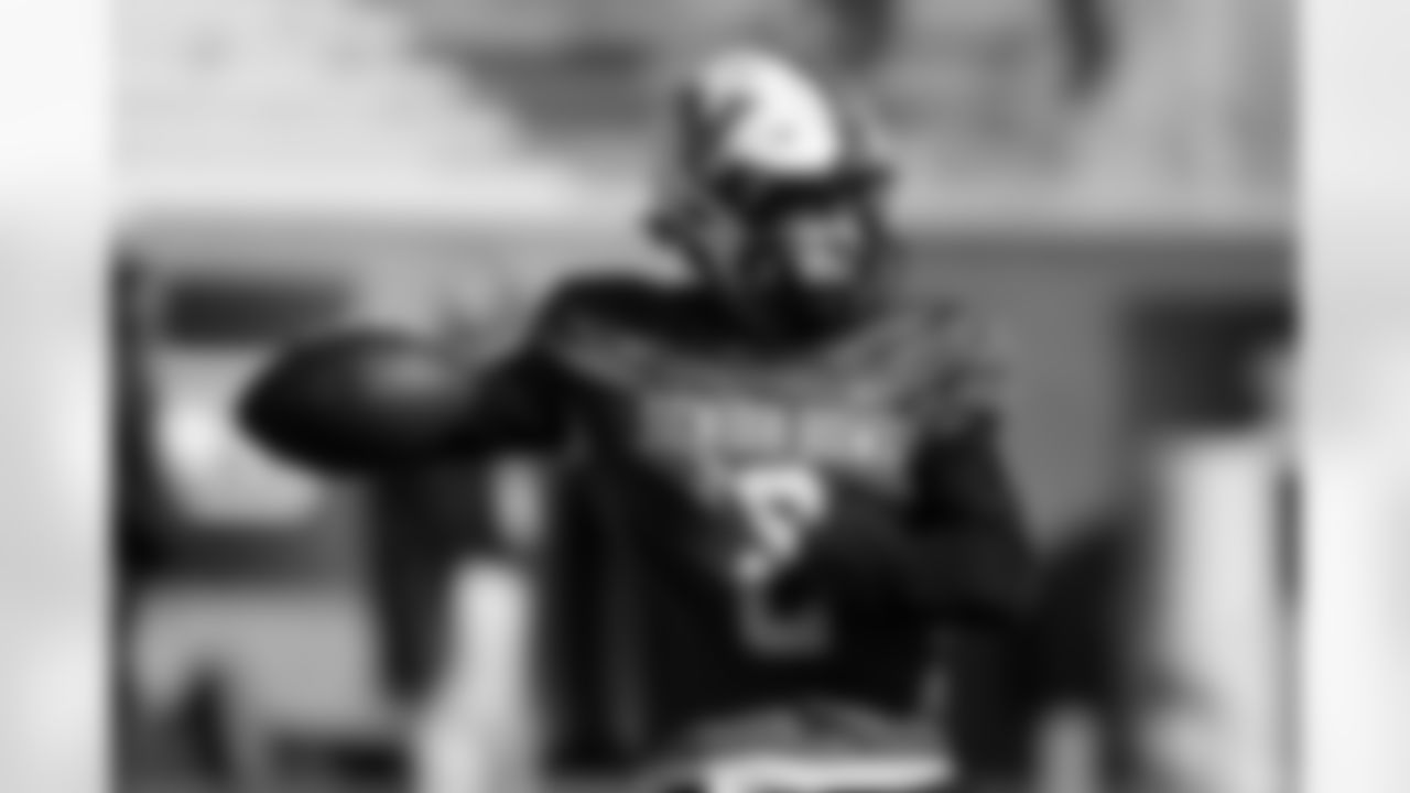 National Team quarterback Diego Pavia (2), of Vanderbilt, runs through drills during practice for the Senior Bowl NCAA college football game Tuesday, Jan. 27, 2026, in Mobile, Ala. (AP Photo/Butch Dill)