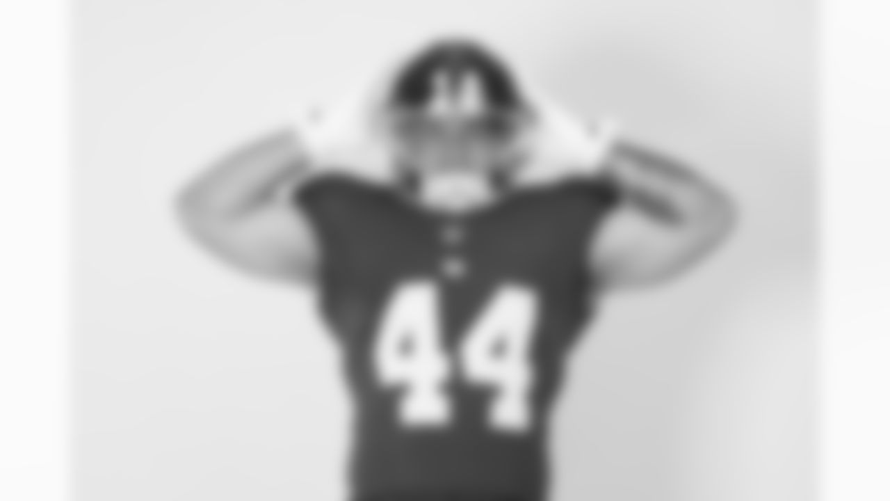 New York Giants running back Cam Skattebo (44) poses for a portrait during the NFLPA Rookie Premiere on Saturday, May 17, 2025 in Thousand Oaks, Calif. (Ben Liebenberg/NFL)