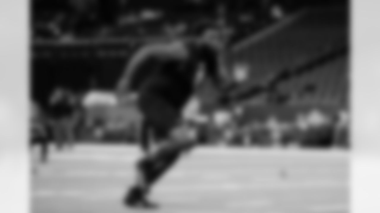 Texas Tech defensive lineman Lee Hunter (15) participates in a drill during the 2026 NFL Scouting Combine on Thursday, February 26, 2026 in Indianapolis, Indiana. (Lauren Leigh Bacho/NFL)