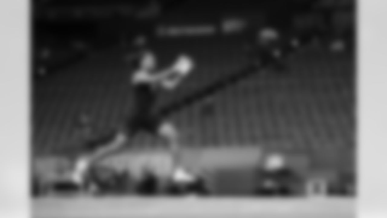 Arizona defensive back Genesis Smith (47) participates in a drill during the 2026 NFL Scouting Combine on Friday, February 27, 2026 in Indianapolis, Indiana. (Cooper Neill/NFL)