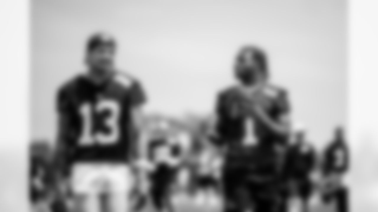 WR Jalin Hyatt (13) and WR Malik Nabers (1)