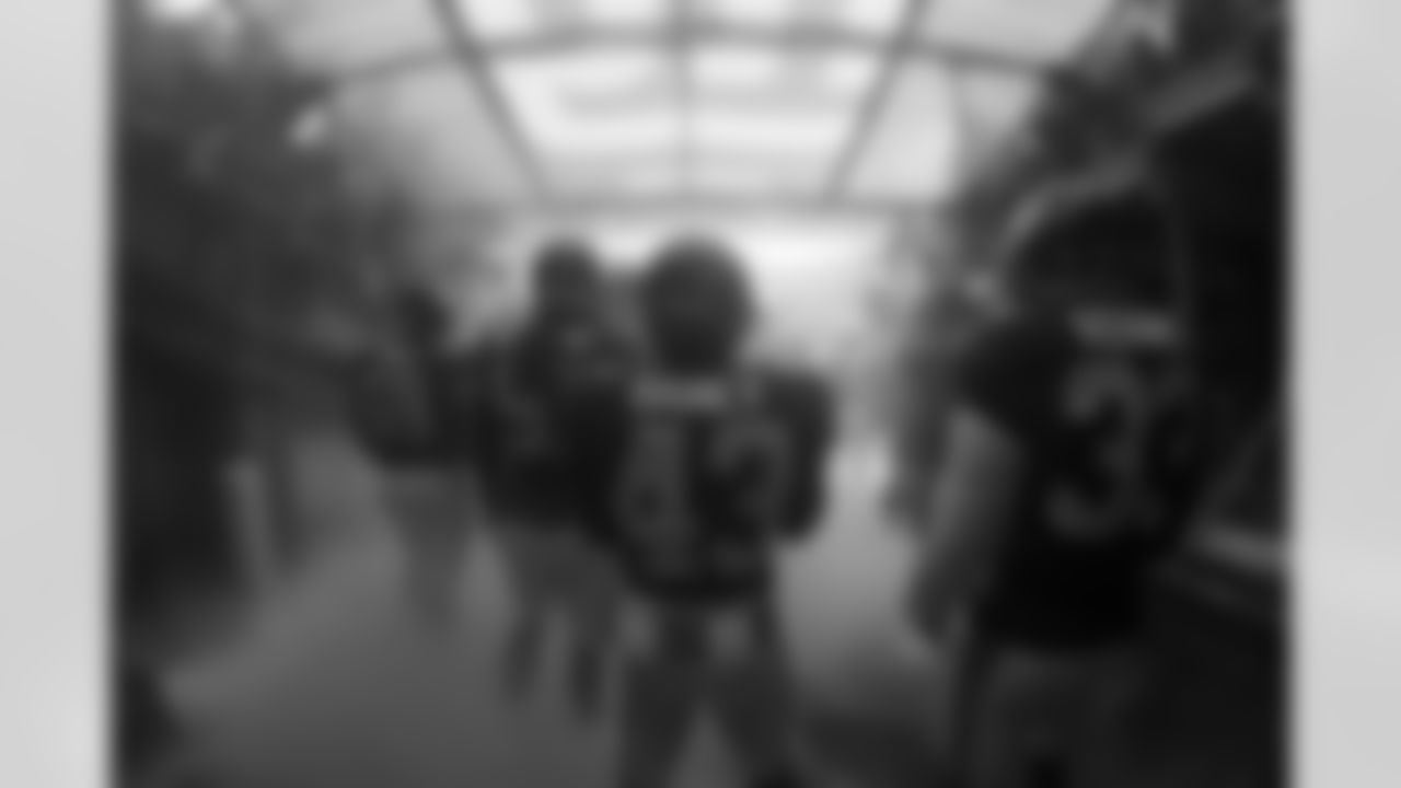 New York Giants running back Bobby Rainey (43) in the tunnel before player introductions during an NFL regular season game against the Detroit Lions on Sunday, Dec. 18, 2016 in East Rutherford, N.J. The Giants won, 17-6. (Ric Tapia via AP)