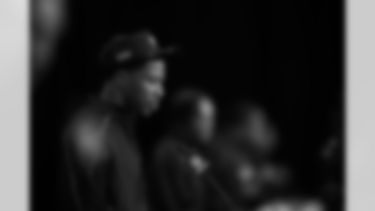 Miami defensive back Keionte Scott (29) speaks during a press conference at the 2026 NFL Scouting Combine on Thursday, February 26, 2026 in Indianapolis, Indiana. (Cooper Neill/NFL)