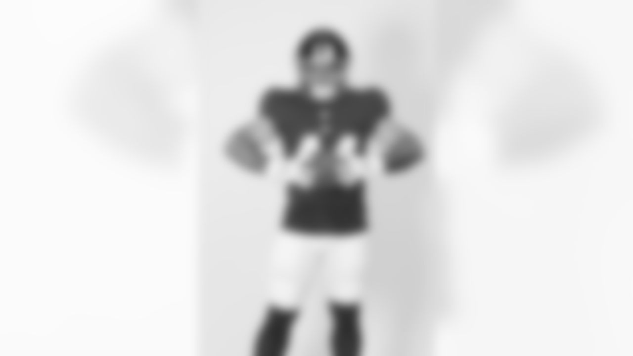 New York Giants running back Cam Skattebo (44) poses for a portrait during the NFLPA Rookie Premiere on Saturday, May 17, 2025 in Thousand Oaks, Calif. (Ben Liebenberg/NFL)