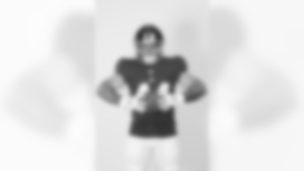 New York Giants running back Cam Skattebo (44) poses for a portrait during the NFLPA Rookie Premiere on Saturday, May 17, 2025 in Thousand Oaks, Calif. (Ben Liebenberg/NFL)