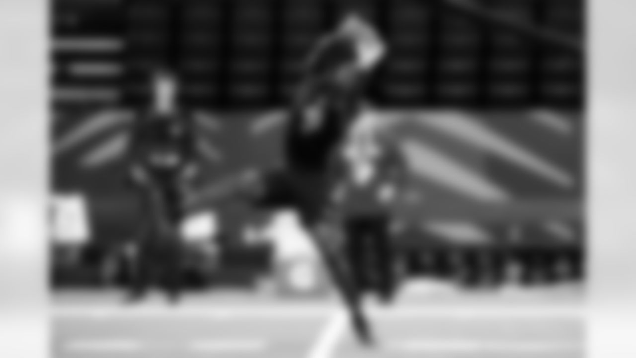 during the 2026 NFL Scouting Combine on Friday, February 27, 2026 in Indianapolis, Indiana. (Lauren Leigh Bacho/NFL)