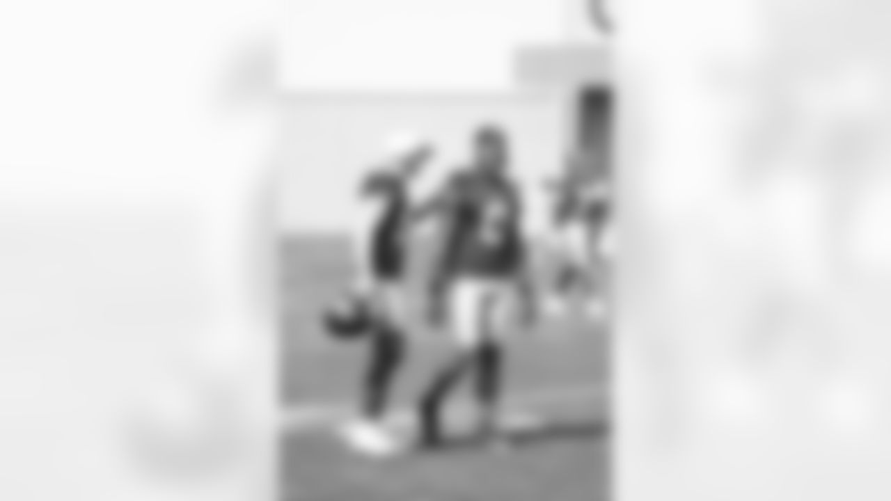 K Jude McAtamney  (99) and ]WR John Jiles  (0) during Training Camp practice at the Quest Diagnostics training center in East Rutherford, NJ (Evan Pinkus\New York Giants )