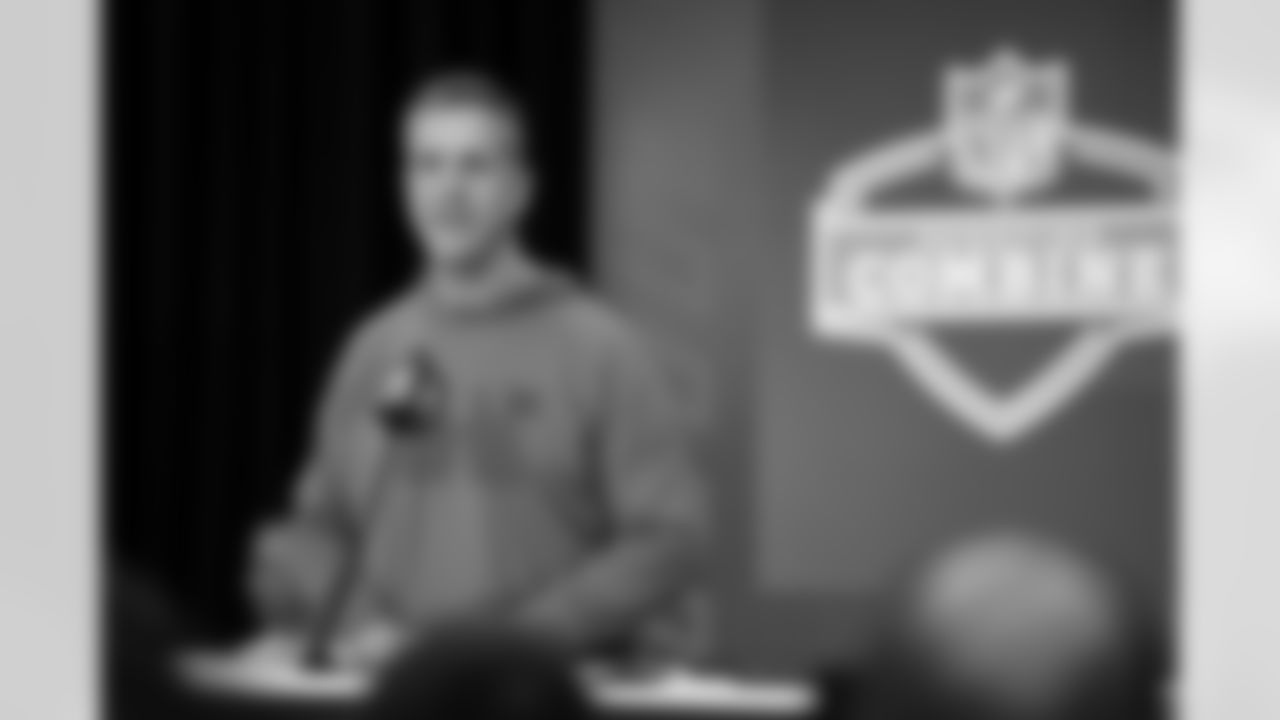 New York Giants head coach John Harbaugh speaks during a press conference at the 2026 NFL Scouting Combine on Tuesday, February 24, 2026 in Indianapolis, Indiana. (Cooper Neill/NFL)