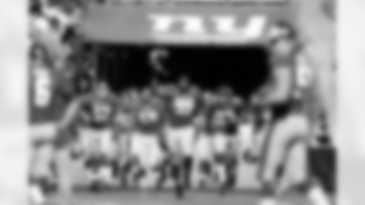 The New York Giants take the field for first quarter of an NFL football game between the Detroit Lions and the New York Giants at New Meadowlands Stadium Sunday, Oct. 17, 2010, in East Rutherford, N.J. (AP Photo/Tim Larsen)