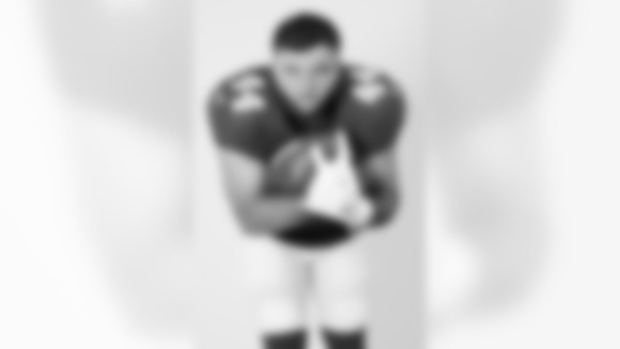 New York Giants running back Cam Skattebo (44) poses for a portrait during the NFLPA Rookie Premiere on Saturday, May 17, 2025 in Thousand Oaks, Calif. (Ben Liebenberg/NFL)